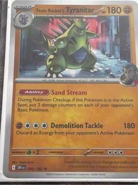 Pokemon TCG Team Rocket's Tyranitar Ultra Rare Vintage Holo Card